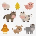 Flat Baby Animals Bundle Embroidery Design - 5 Sizes