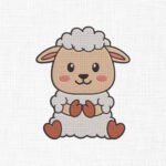 Baby Sheep Embroidery Design - 6 Sizes