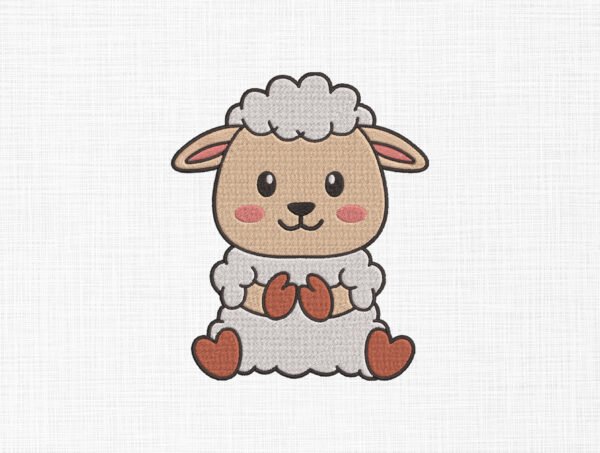 Baby Sheep Embroidery Design - 6 Sizes