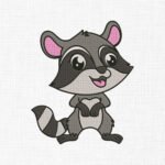 Baby Raccoon Embroidery Design - 5 Sizes