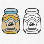 Honey Jars Bundle Embroidery Design - 5 Sizes