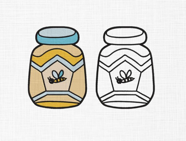 Honey Jars Bundle Embroidery Design - 5 Sizes