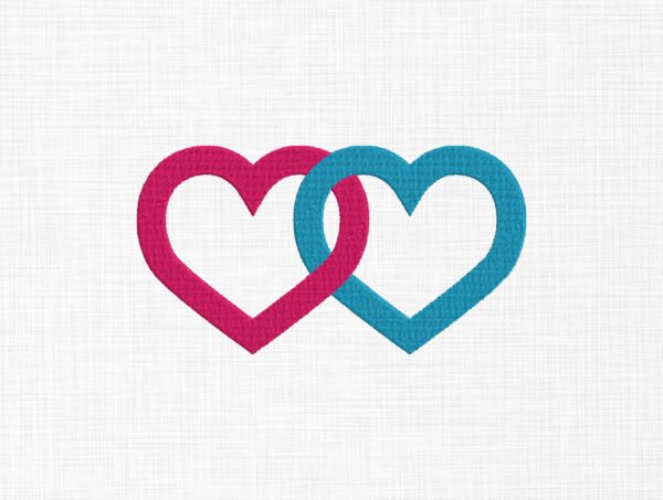 Joint Heart Symbol Embroidery Design - 5 Sizes