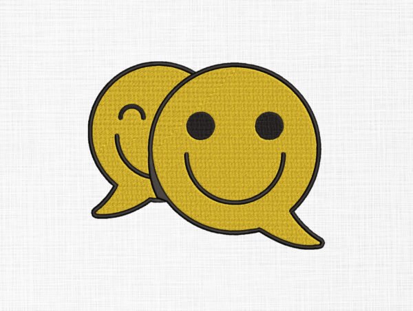 Smiley emoji Embroidery Design - 6 Sizes