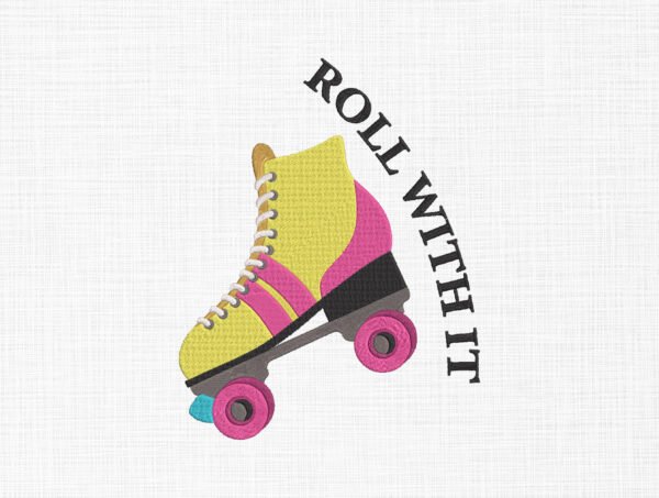 Roll with it Embroidery Design - 5 Sizes