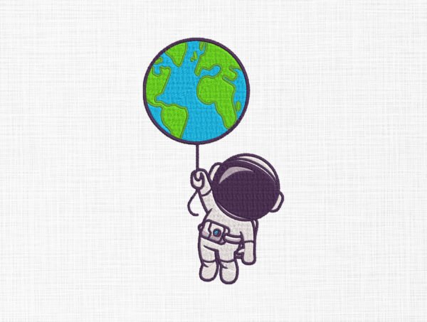 Astronaut Embroidery Design - 5 Sizes
