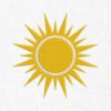 Sun Embroidery Design - 5 Sizes