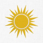 Sun Embroidery Design - 5 Sizes