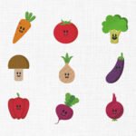 Cute Vegetables Embroidery Design - 5 Sizes