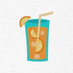Orange Juice Embroidery Design - 5 Sizes