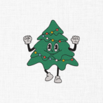 Cute Christmas Tree Embroidery Design - 5 Sizes