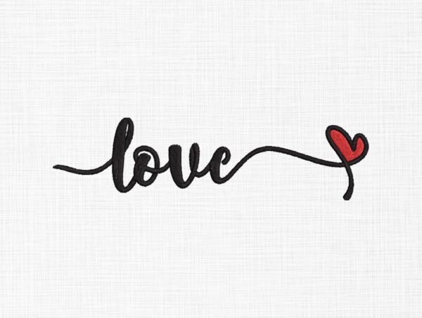 Love Embroidery Design - 5 Sizes