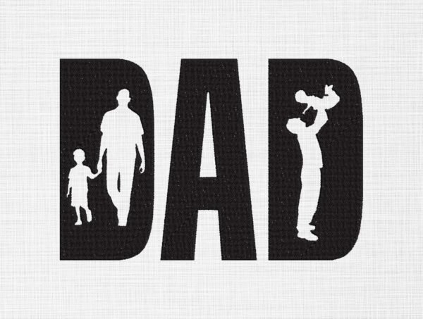 Dad Embroidery Design - 5 Sizes