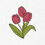 Flower Embroidery Design - 5 Sizes