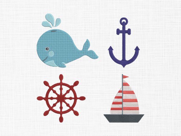 Nautical Bundle Embroidery Design - 5 Sizes