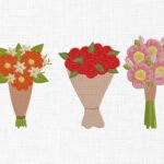 Floral Bouquet Bundle Embroidery Design - 5 Sizes
