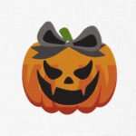 Halloween Pumpkin Embroidery Design - 6 Sizes