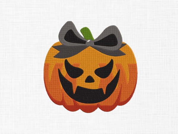 Halloween Pumpkin Embroidery Design - 6 Sizes