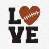 Love Football Embroidery Design - 5 Sizes