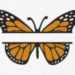 Butterfly Monogram Embroidery Design - 5 Sizes
