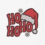 Ho Ho Ho Christmas Cap Embroidery Design - 5 Sizes