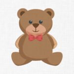 Teddy bear Embroidery Design - 5 sizes