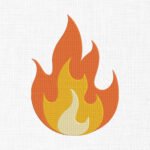 Fire Embroidery Design - 5 Sizes