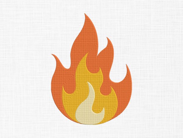 Fire Embroidery Design - 5 Sizes