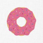 Donut Embroidery Design - 5 Sizes