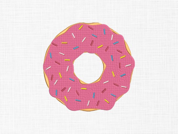 Donut Embroidery Design - 5 Sizes