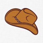Cowboy hat Embroidery Design - 6 Sizes