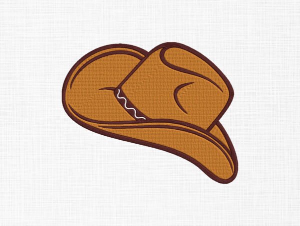 Cowboy hat Embroidery Design - 6 Sizes