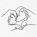Baby Feet Embroidery Design - 4 Sizes