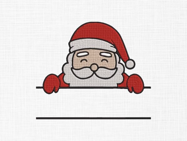 Christmas Santa Monogram Embroidery Design - 5 Sizes