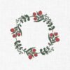 Christmas Wreath Embroidery Design - 5 Sizes
