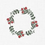 Christmas Wreath Embroidery Design - 5 Sizes