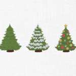 Christmas Trees Embroidery Design - 5 Sizes