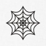 Spider Web Embroidery Design - 5 Sizes