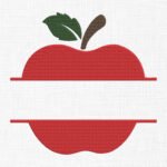 Apple Monogram Embroidery Design - 5 Sizes