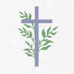 Holy Cross In Plants Embroidery Design - 5 Sizes