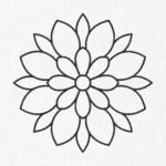 Flower Applique Embroidery Design - 5 Sizes