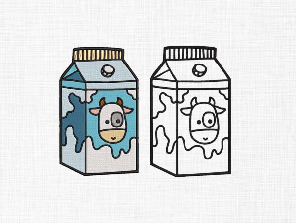 Milk Pack Bundle Embroidery Design - 5 Sizes