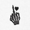 Skull Hand With Heart Embroidery Design - 5 Sizes