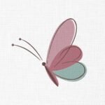 Colorful Butterfly Embroidery Design - 5 Sizes