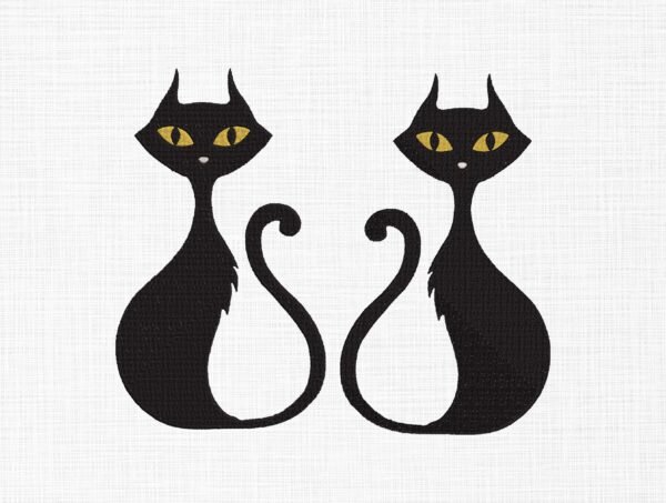 Halloween Cats Embroidery Design - 5 Sizes