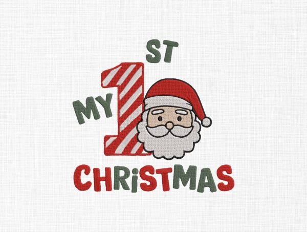 My First Christmas Embroidery Design - 5 Sizes