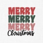 Merry Christmas Embroidery Design - 5 Sizes
