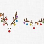 Decorating Deer Antlers Embroidery Design - 5 Sizes