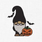 Gnome With Pumpkin Embroidery Design - 5 Sizes