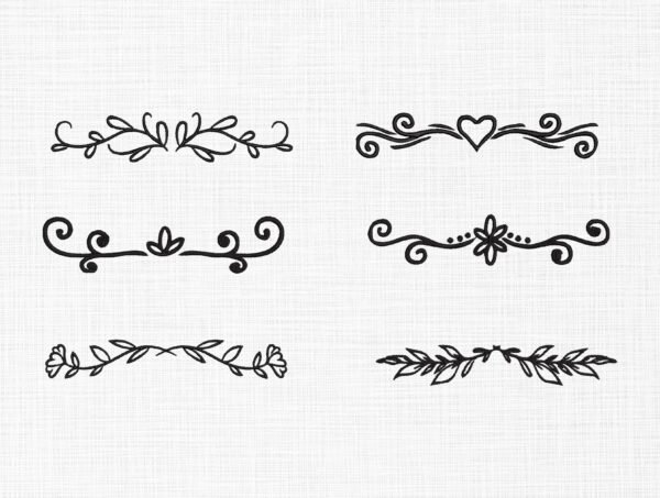 Heart Swirls Bundle Embroidery Design - 6 Sizes